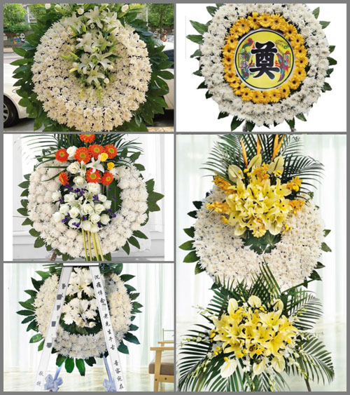 山东莱芜莱城区方下镇龙口东村花圈速递